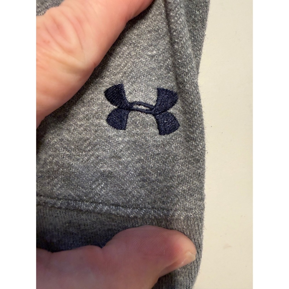 Under Armour Notre Dame Hoodie Womens Large Gray ColdGear Sweatshirt Elbow Patch - Picture 2 of 6